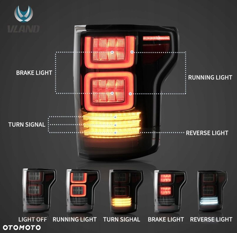 Lampy tyl kpl Full Led Neon Diody Europejskie Ford F150 F-150 XIII mk 13 14 - 7