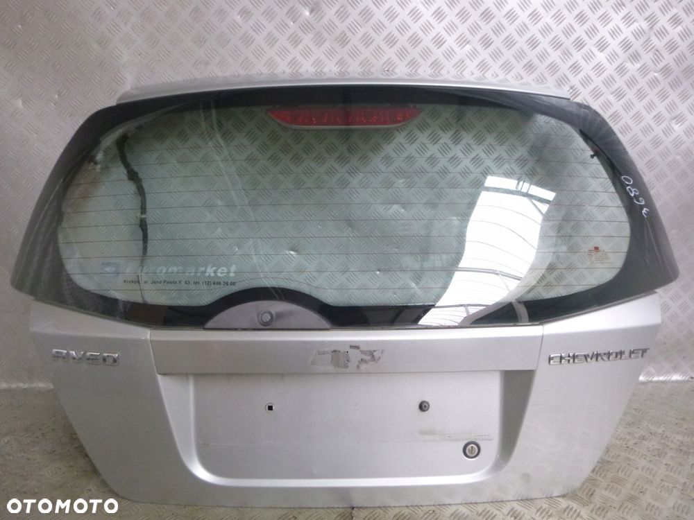 Klapa tył tylna BAGAŻNIKA Chevrolet Aveo I 2003–2007 92U Srebrny - 1