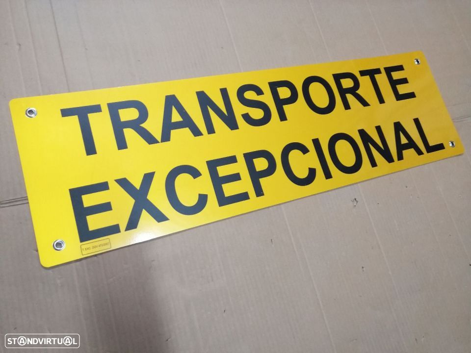 Placa de transporte Excepcional  ( NOVA ) - 1