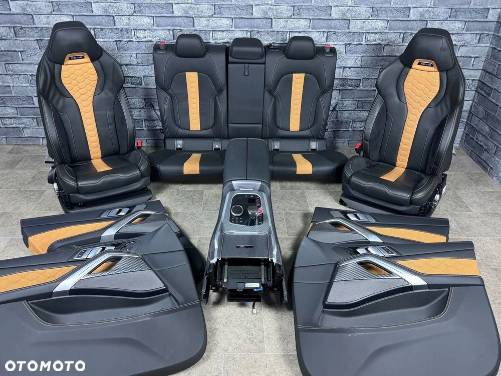 FOTELE BMW X6M F96 NOWE COMPETITION EUROPA KUBEŁKI KOMPLETNY ŚRODEK M-POWER - 1