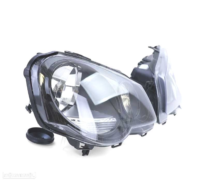 FARÓIS FRONTAIS VOLKSWAGEN VW POLO 9N3,05-09 FUNDO PRETO - 5