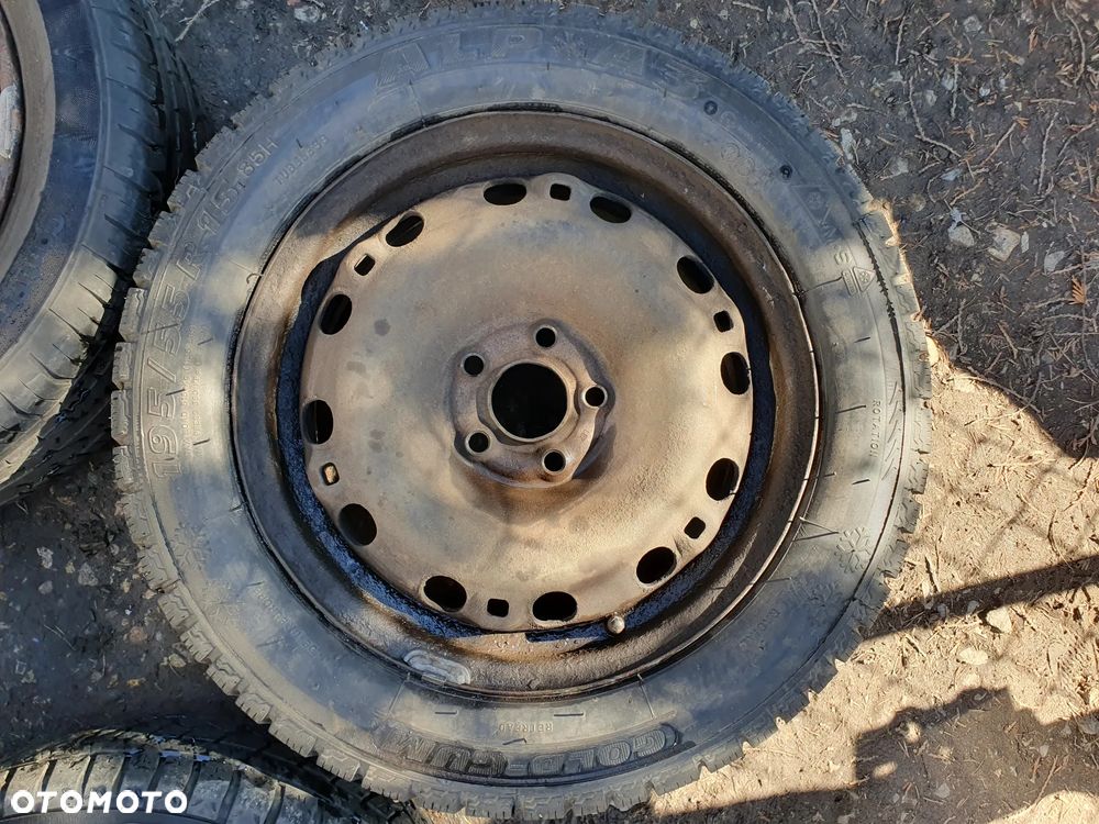 VW AG R15 4x KOŁO 5x100 195/55/R15 KOMPLET 4 KÓŁ ORYGINALNE FELGI 15 6J ET43 6Q0601027B - 5