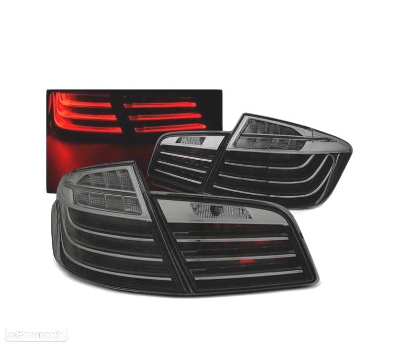 FAROLINS TRASEIROS LED PARA BMW F10 10-13 PRETO FUMADO ESCURECIDO - 2