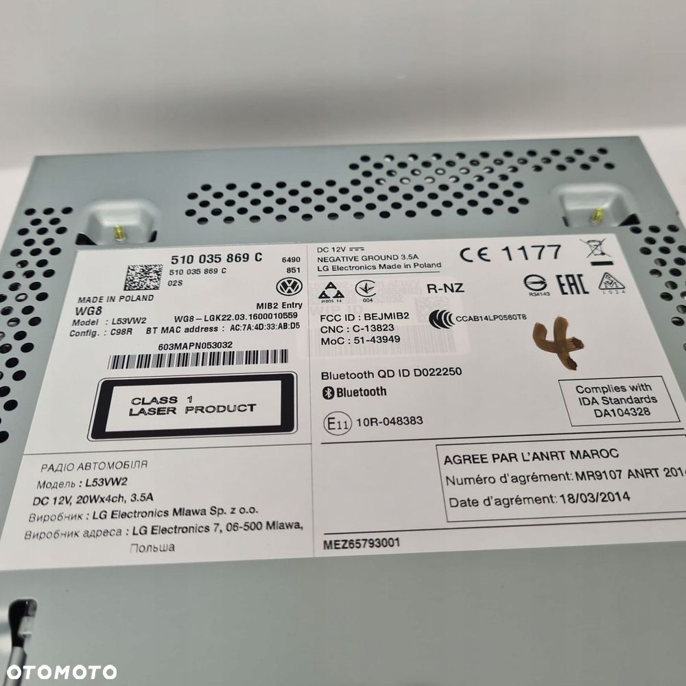nowe org radio cd sd bluetooth vw golf sportsvan - 2