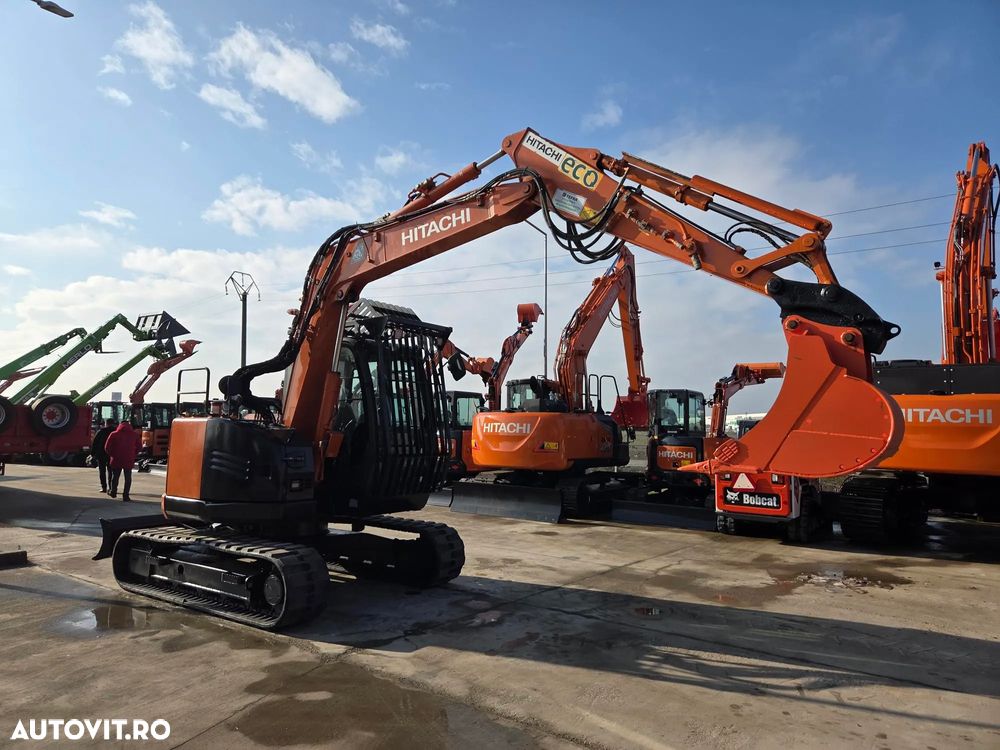 Hitachi ZX85, 8.5t,, 2021, 2.429h, lama,  CUPLA RAPIDA HIDRAULICA+ 3 CUPE NOI, instalatie picon, a doua inst. hidraulica, SENILE CAUCIUC NOI, protectie cabina, posibilitate leasing 4 ani-PROMOTIE 59.900 EUR+TVA - 5