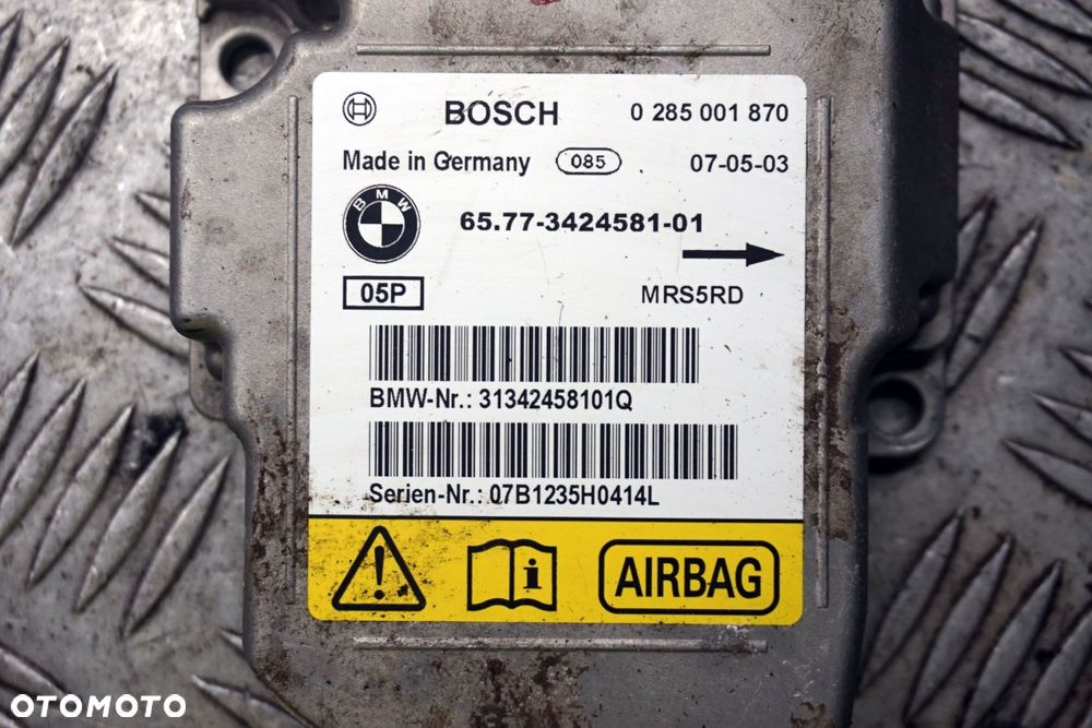 MODUŁ SENSOR PODUSZEK AIRBAG X3 E83 I LIFT 3424581 BMW 2006-2010 - 3