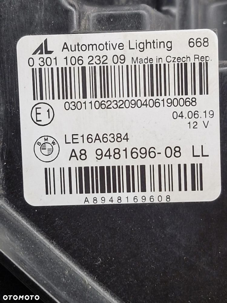 BMW 3 G20 G21 FULL LED LAMPA PRAWA PRZÓD 9481696-08 LL - 13