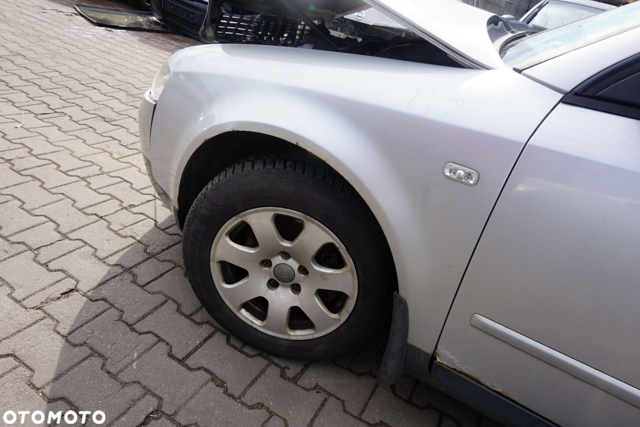 BŁOTNIK PRZEDNI LEWY A4 B6 LY7W  SREBRNY AUDI 2000-2006 - 3