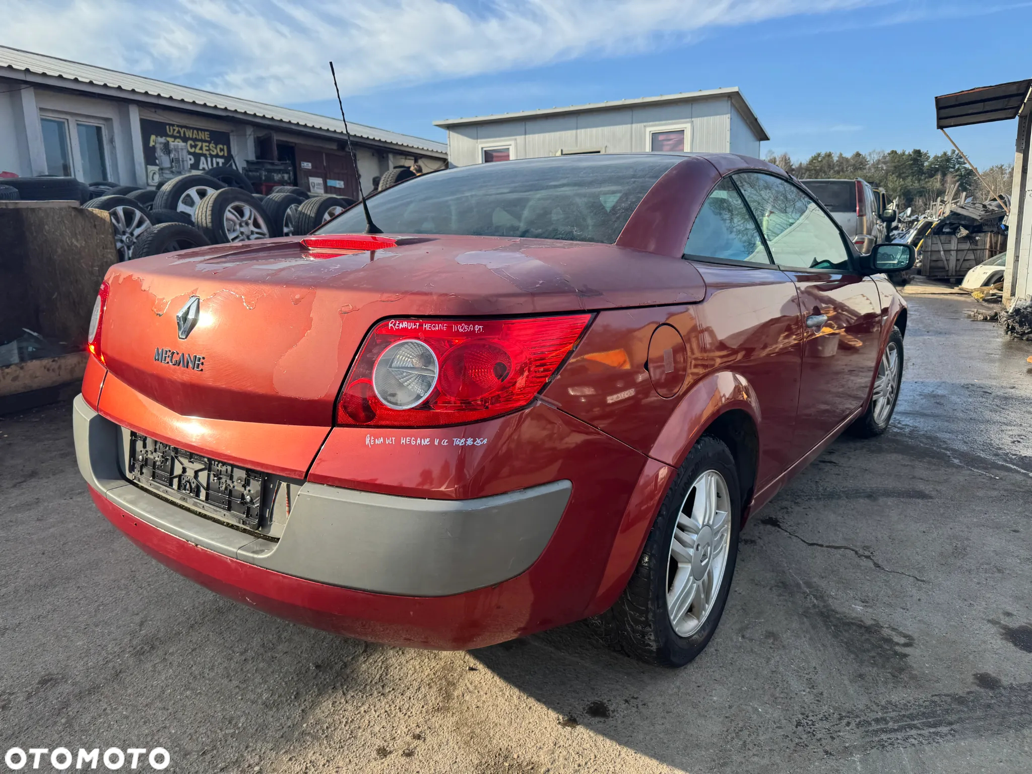RENAULT MEGANE II CABRIO 2004 1.6 16V 113KM TEB76 CZERWONY NA CZĘŚCI - 4
