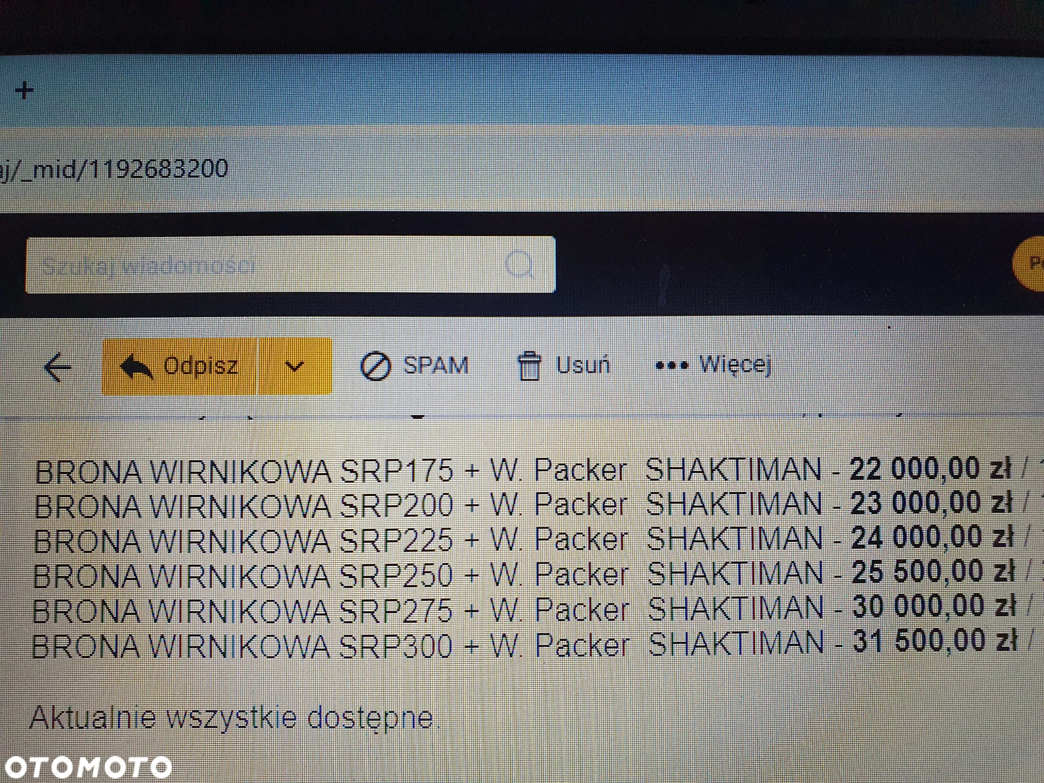 Shaktiman brona wirowa wirnikowa aktywna 1,75 2,0 2,25 2,5 2,7 3,0m - 6