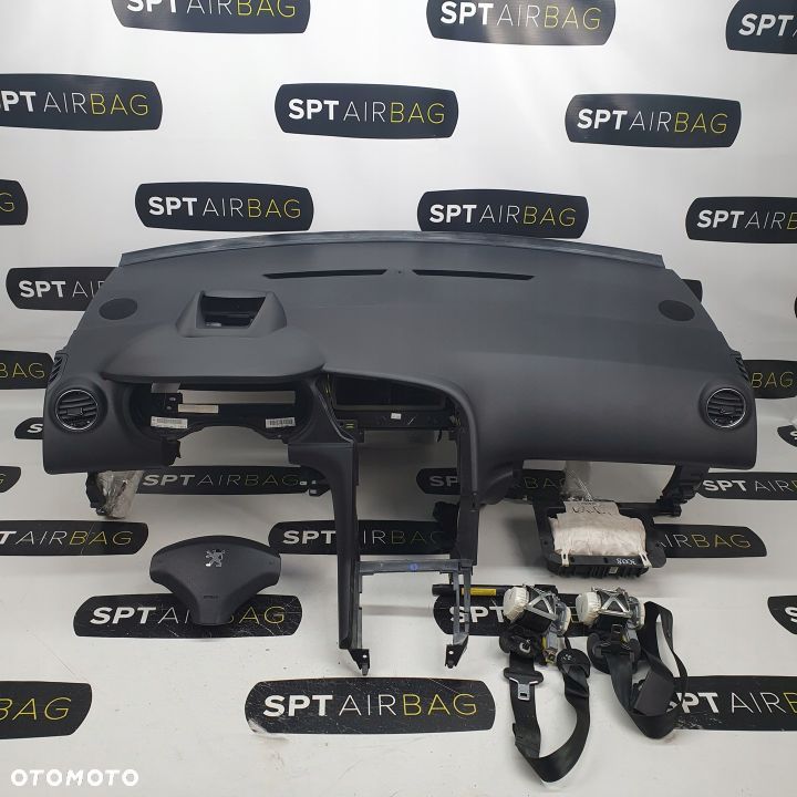 PEUGEOT 3008 DESKA ROZDZIELCZA KONSOLA KOKPIT PULPIT PODUSZKI AIRBAG AIR BAG PASY KIT SET - 1