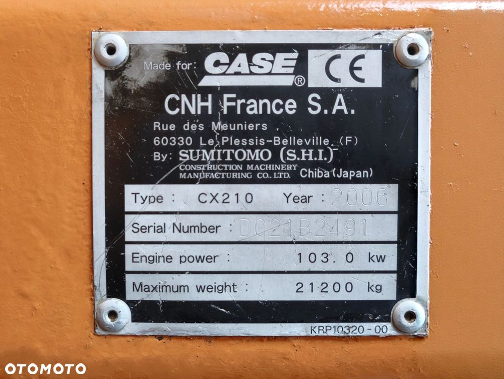 Case CX210 - 11