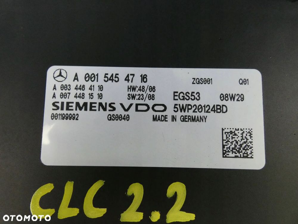 MERCEDES CLC W203 CL203 C W204 2.2 CDI MODUŁ STEROWNIK SKRZYNI BIEGÓW - 2