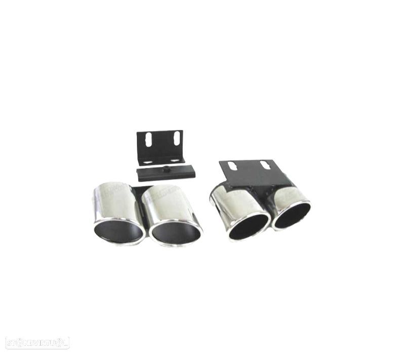 PONTEIRAS DE ESCAPE AUDI A3 8V 13- LOOK S CROMADO - 2