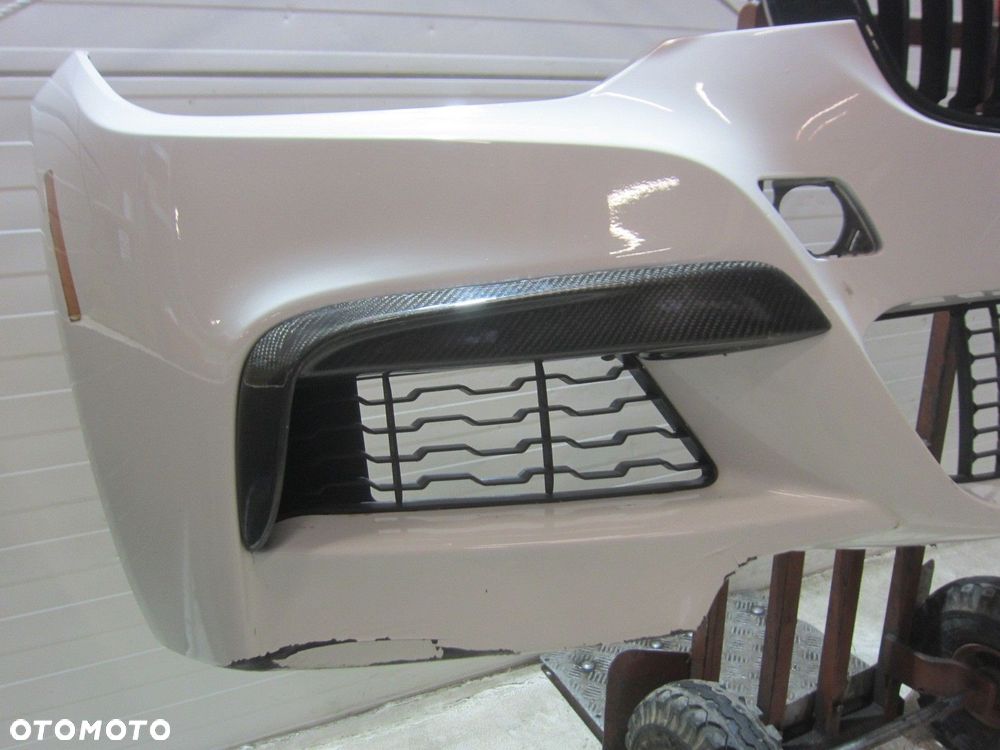 BMW 3 F30 ZDERZAK PRZEDNI PRZÓD M-PAKIET BIAŁY A300 ALPINWEISS 51118067951 - 5