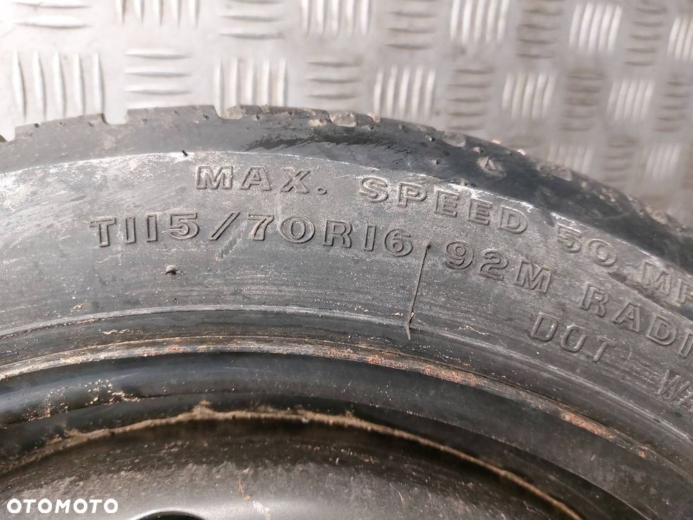 KOŁO DOJAZDOWE DOJAZDÓWKA OPEL 2160115 5x110 115/70R16 FIRESTONE 2002R - 6