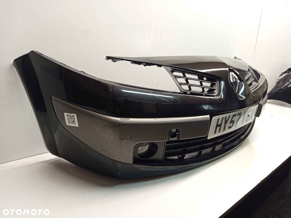 ^ ZDERZAK PRZÓD PRZEDNI RENAULT MEGANE 2 II NV676 CZARNY HALOGENY - 2