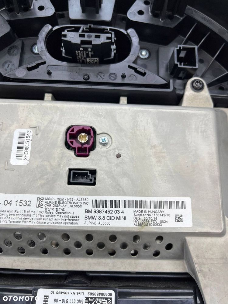 MINI F56 F55 MONITOR EKRAN WYŚWIETLACZ 9387452 - 10