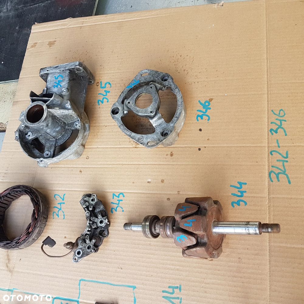 obudowa korpus mocowanie cewka diody wirnik szczotki z alternator fiat 126p maluch st fl el - 1