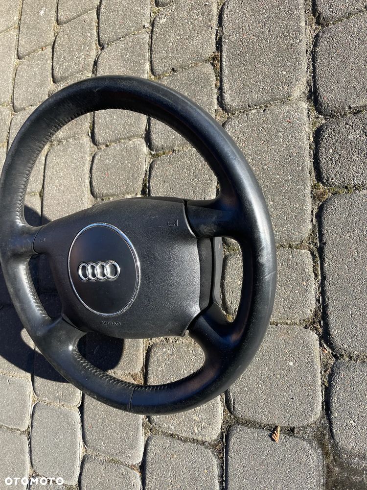 KIEROWNICA Z PODUSZKĄ skórzana bdb ładna AUDI A2 8Z A3 8L A6 C5 8Z0419091E - 2