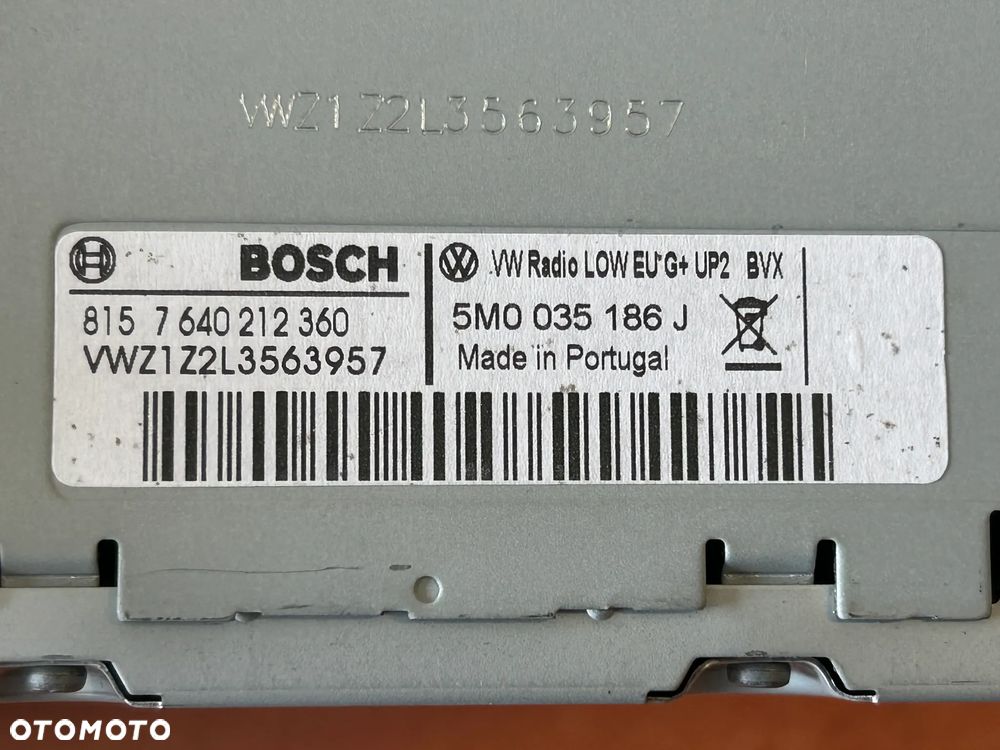 RADIO ODTWARZACZ 5M0035186J VW GOLF PLUS V - 4
