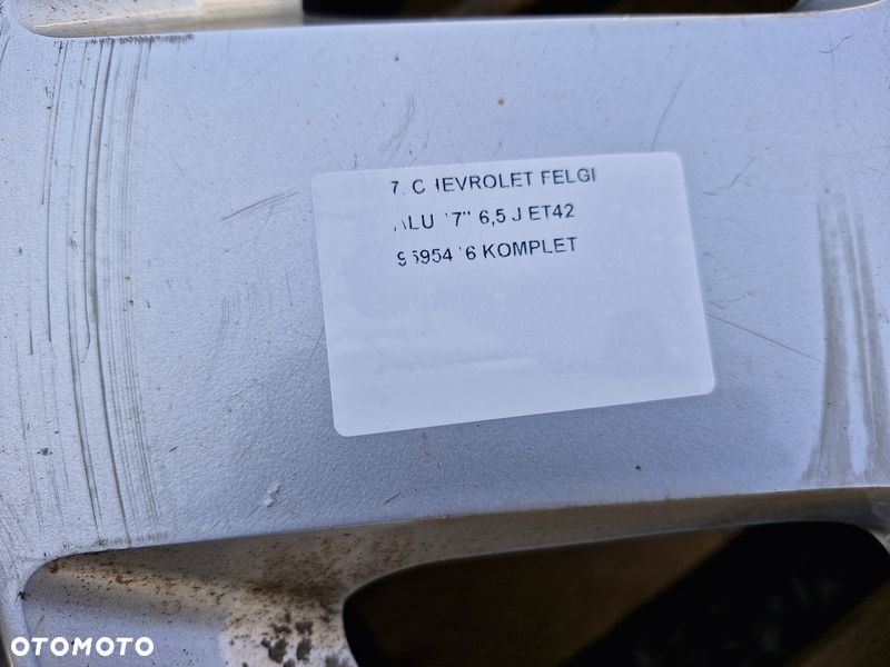 chevrolet hhr felgi aluminiowe alufelgi 17'' cali 5x110 6,5j et42 9595416 - 2
