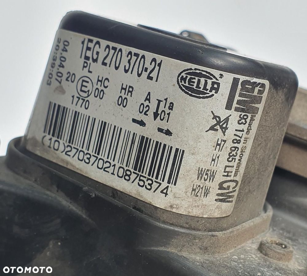 LAMPA LEWY PRZÓD PRZEDNIA OPEL ASTRA III H 93178635 EUROPA - 5