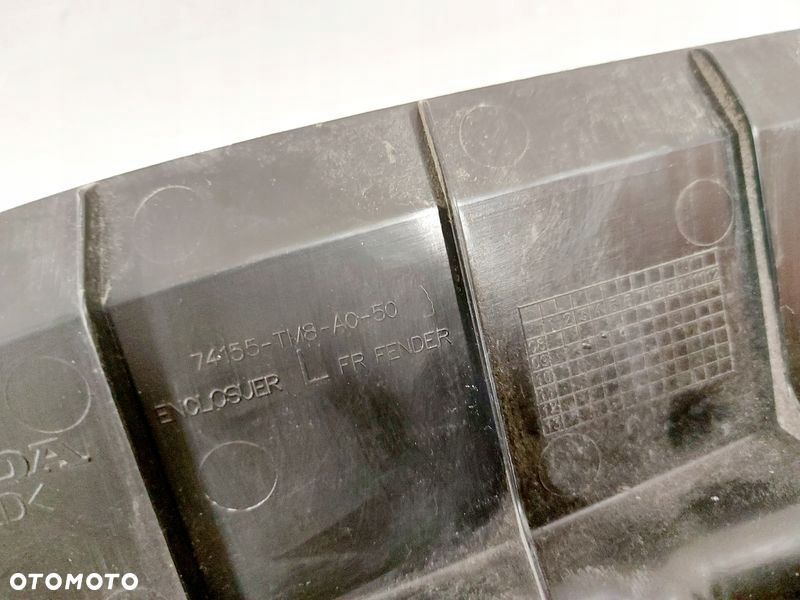 HONDA INSIGHT II 2 OSŁONA BŁOTNIKA LEWY PRZÓD 74155-TM8-A0-50 - 7