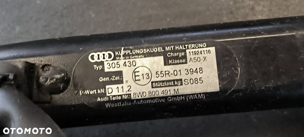 HAK HOLOWNICZY AUDI A4 B9 8W0800491M - 10