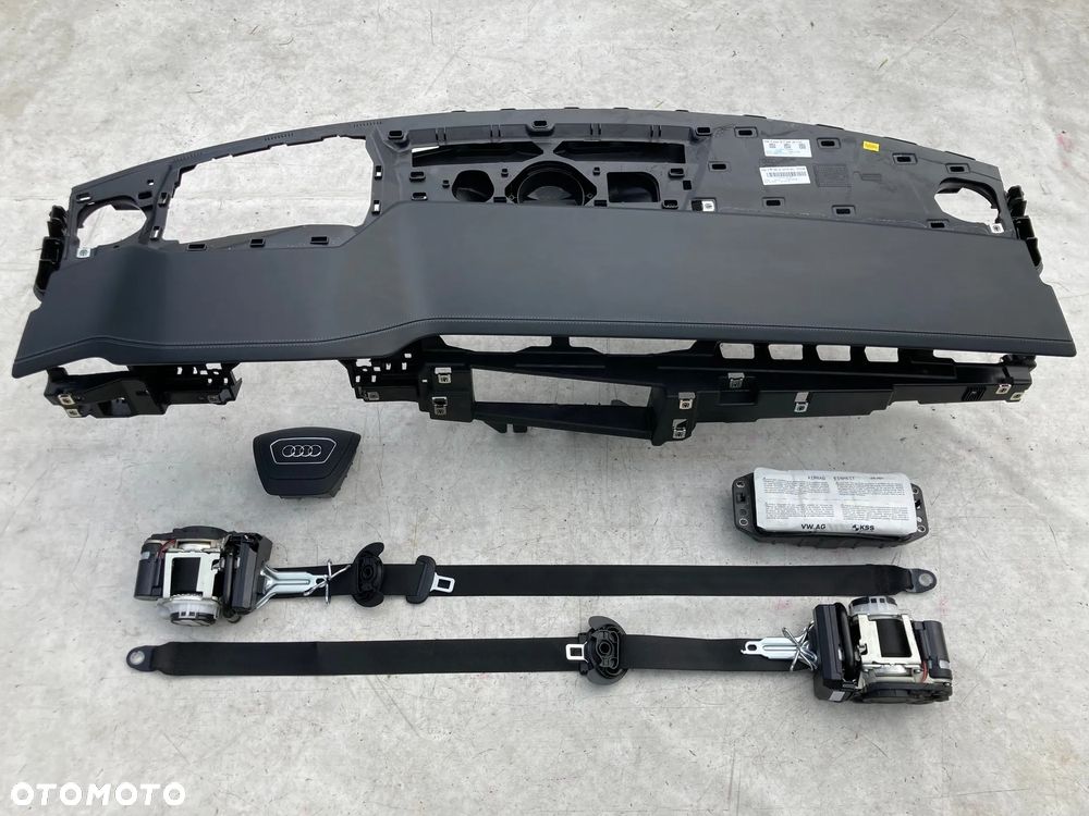 AUDI A6 S6 RS6 C8 A7 S7 RS7 4K DESKA KONSOLA KOKPIT PULPIT PÓŁKA PARAPET PODUSZKI POWIETRZNE AIRBAG KURTYNY KURTYNA PASY PAS BEZPIECZEŃSTWA Oryginał SKÓRA Okazja - 2