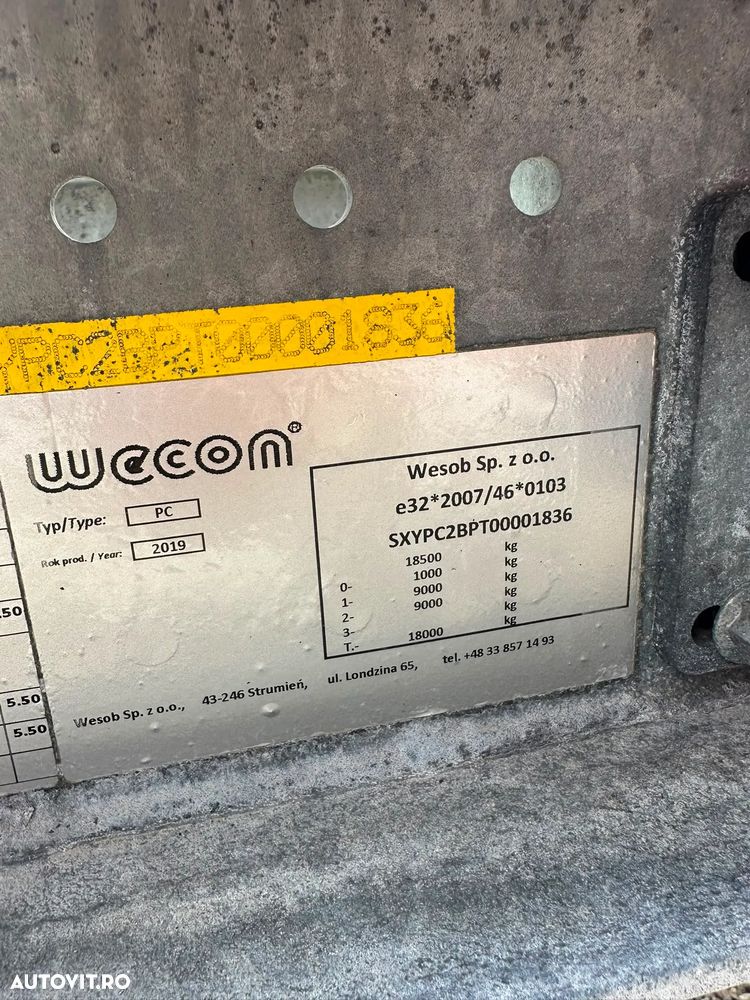 Wecon REMORCĂ TANDEM / BDF / 7,15, 7,45, 7,82 M / PENTRU TRANSPORT CONTAINER - 16