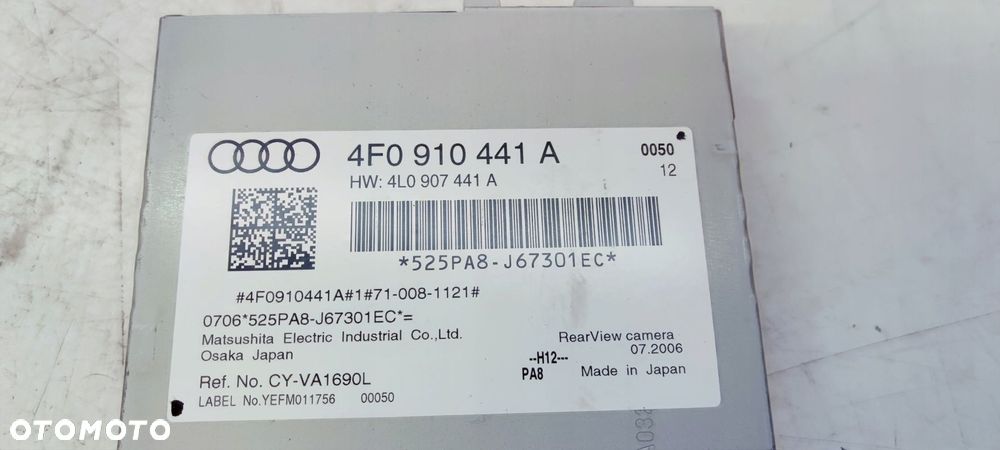 MODUŁ STEROWNIK KAMERY COFANIA AUDI A6 C6 Q7 4L 4F0910441A 4L0907441A - 2