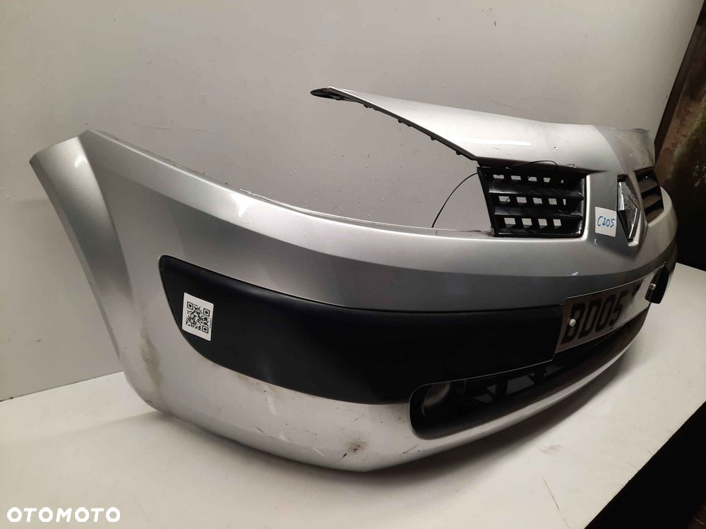 ^ ZDERZAK PRZÓD PRZEDNI DO RENAULT MEGANE II 2 TED69 SREBRNY HALOGENY - 5