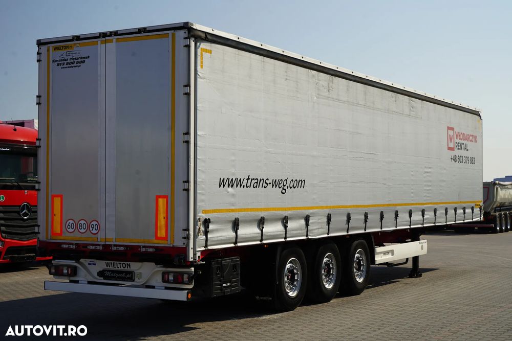 Wielton CORTINĂ STANDARD / REMORCA DIN OȚEL - 9 M / AXĂ RIDICATĂ / SAF / - 5