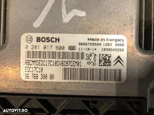 ECU Calculator motor Peugeot 207 1.6HDI 9676830080 EDC17C10 - 2