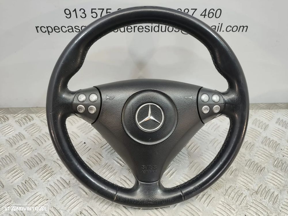 Volante Completo em Pele Multifunções Mercedes Benz SLK R171 A1714600403 - 5