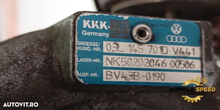 Turbosuflanta / Turbo / Turbina 2.0TDI CAGA 03L145701D Audi Q5 8R [20 - 3