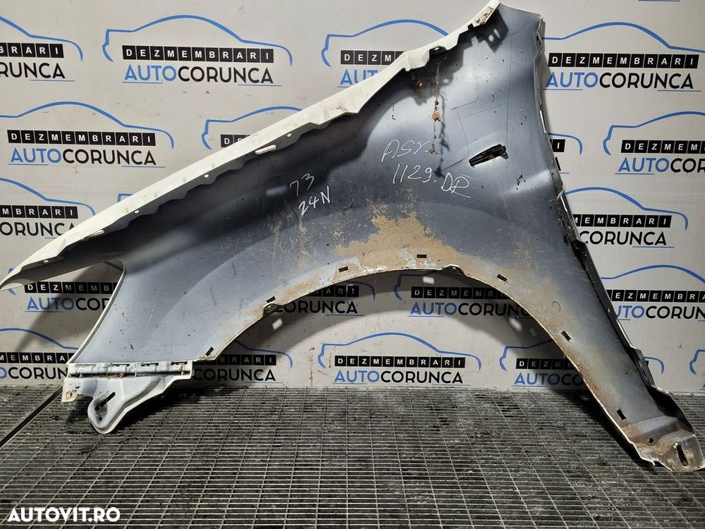 Aripa Dreapta Fata Mitsubishi ASX Facelift 2012 2012 - 2015 4 Usi alb (1129) - 2