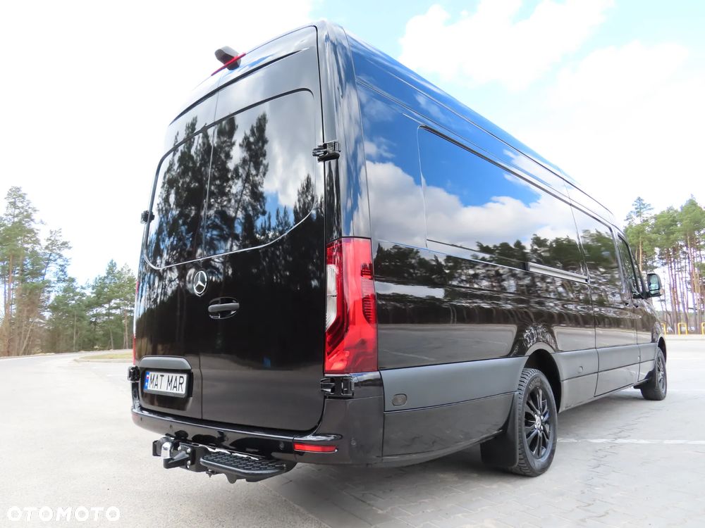 Mercedes-Benz Sprinter 319 CDI 190 KM 9G-Tronic Automat Model 907 AMG Panamericana GT AMG Furgon Blaszak Ekstra Długi LONG MAXI + 4800 mm Zawieszenie Tylne Pneumatyczne Adaptacyjne WZMACNIANY Rozstaw Osi 4325 mm Ładowność 941 Kg HAK 2800 Kg FULL Opcja Wyposażenia Stan Auta Nowy Jak Z Salonu OKAZJA DOSTEPNY I GOTOWY - 9