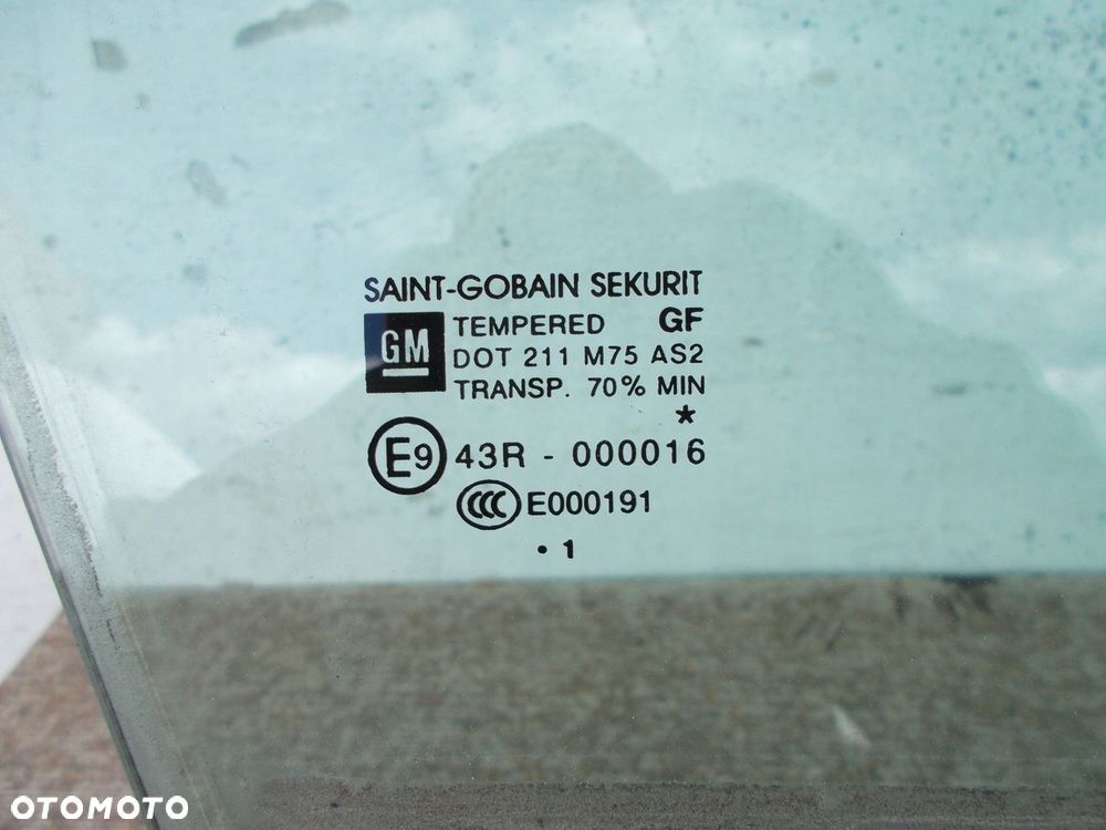OPEL MERIVA B 09-17 SZYBA DRZWI PRAWA PRZÓD PRZEDNIA - 2