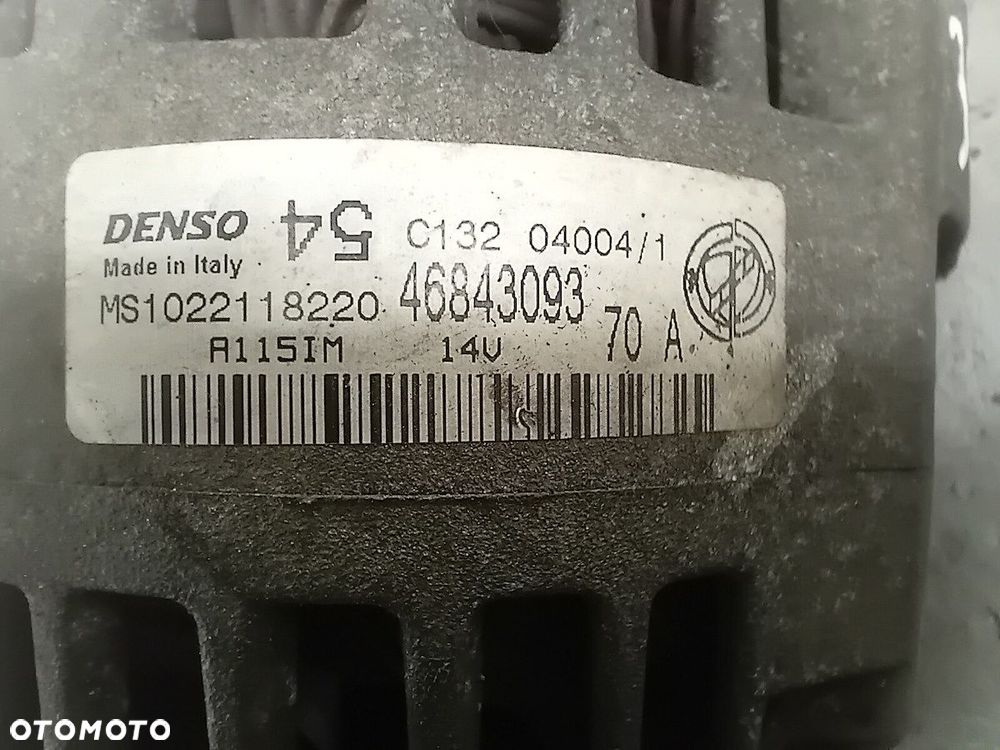 ALTERNATOR FIAT PANDA II 46843093 MS1022118220  1.1 8V - 5