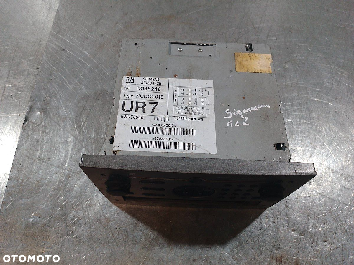 RADIO CD OPEL SIGNUM 13138249  313203739  5WK76646 - 12
