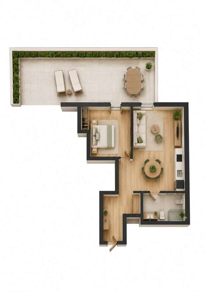 Apartamento T1 Venda em Ranhados,Viseu - Grande imagem: 4/4