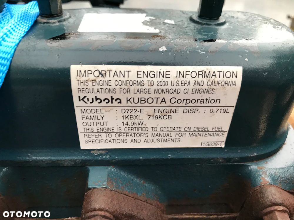 SILNIK KUBOTA D722 14.9kW 4877zł netto - 10