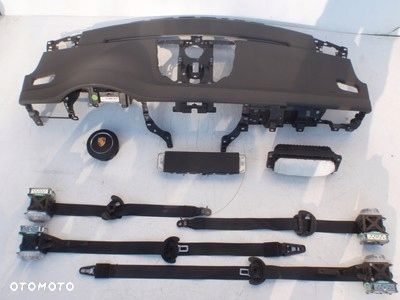 porsche macan 95b brąz deska konsola poduszki pasy - 1