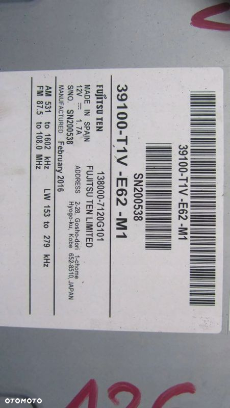 HONDA CR-V IV LIFT RADIO NAWIGACJA 39100-T1V-E62-M1 14- - 2