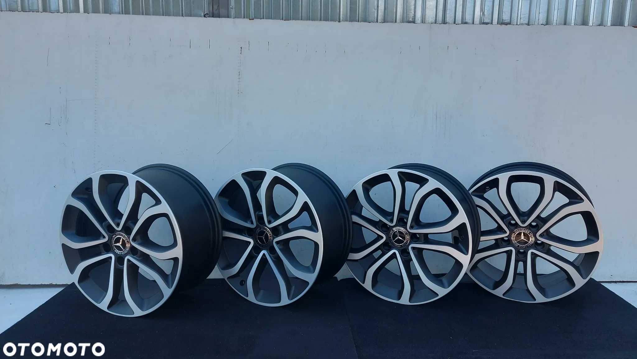 FELGI 17 KOMPLET MATOWE MERCEDES C W205 W204 E W212 W213 W207 W238 ORYGINAL DEMONTAZ 7JX17 8JX17 2054010200 2054013900 IDEALNE MAT - 2