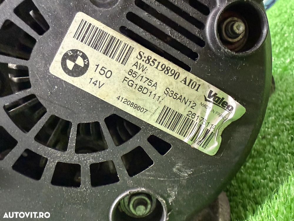 ALTERNATOR BMW 320D F30 F31 SERIA 3 2.0 DIESEL 2012 COD OEM 8519890AI01 2011-2019 - 8