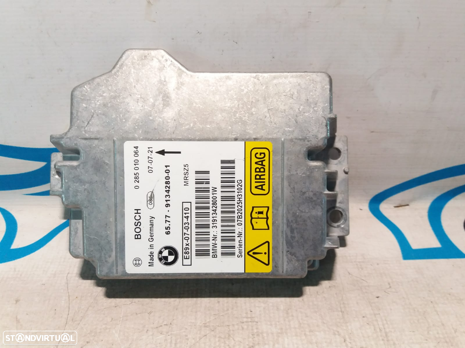 CENTRALINA ECU SENSOR AIRBAG BOSCH BMW 6577913428001 913428001 9134280 0285010064 31913428001W 07B2025H3102G BMW 1 E87 120D 16V 177CV N47D20A E81 E82 E88 SERIE 3 E90 E91 E92 E93 - 2