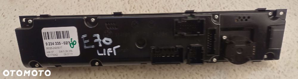 bmw x5 e70 lift 10-13 panel nawiewu klimatyzacji grzania foteli 9234335 - 2